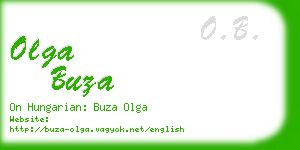 olga buza business card